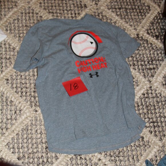 Other - Boys Grey Baseball Large Under Armour Short Sleeve Shirt